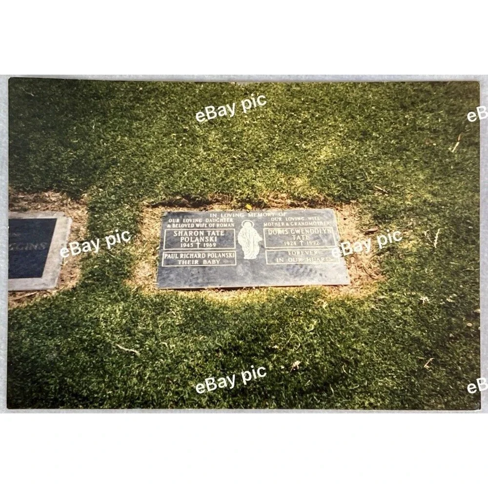 Vintage Sharon Tate Grave Photo 1990s Tourist Photo One Of A Kind